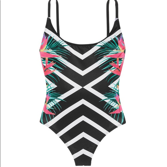 Pink Victoria S Secret Swim Vs Pink Large High Leg One Piece